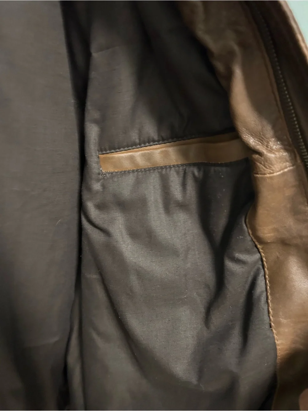 Jos. A. Bank Men's Brown Leather Bomber Jacket XXL